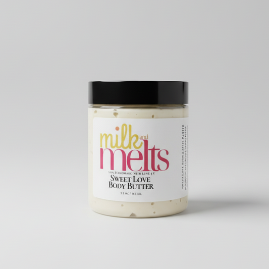 Jar of milk and melts body butter