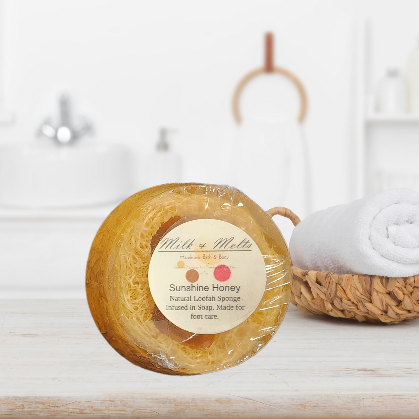 Sunshine Honey Loofah Foot Scrub