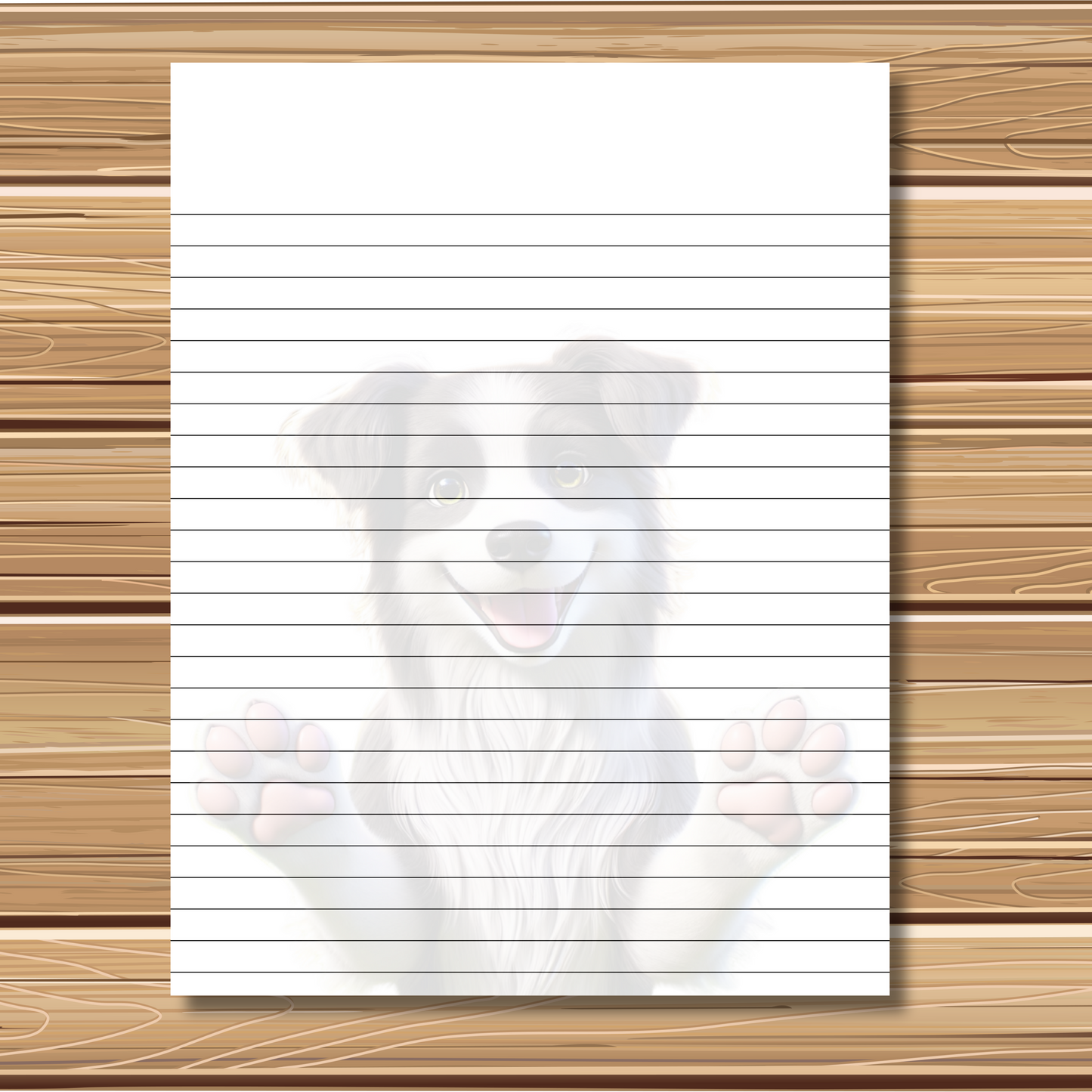 Adorable Puppy Dog Themed 5 Sheet Stationery Set | + 1 PNG Sticker | Daily Planner Sheet, Calendar, Lined Sheets & Notes | Instant Download