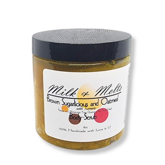 Brown Sugarlicious and Oatmeal w Turmeric Body Scrub (Perfect face and body scrub to assist in skin