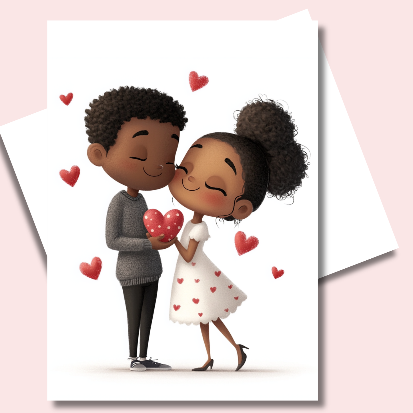 Will You Be My Valentines Day Card | Black Couple