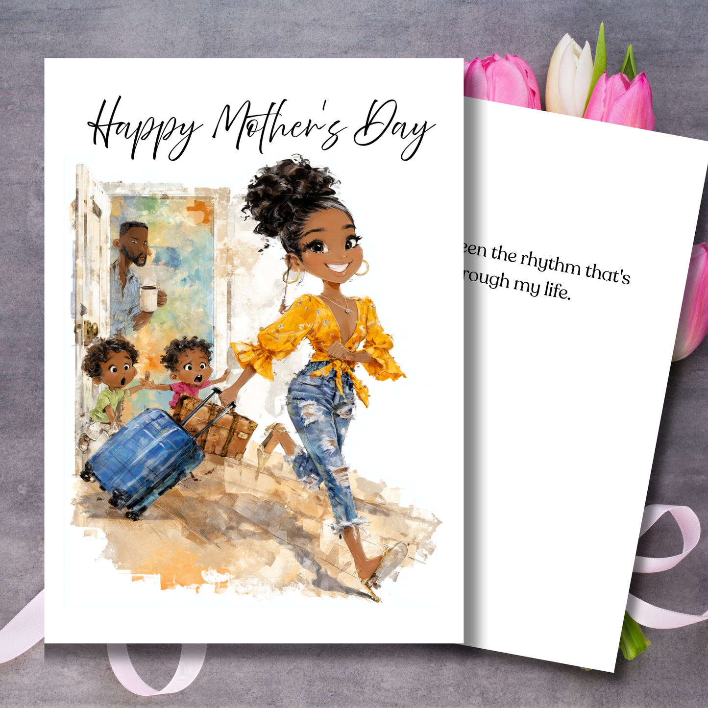 Mama Gotta Go African American Mothers Day Card