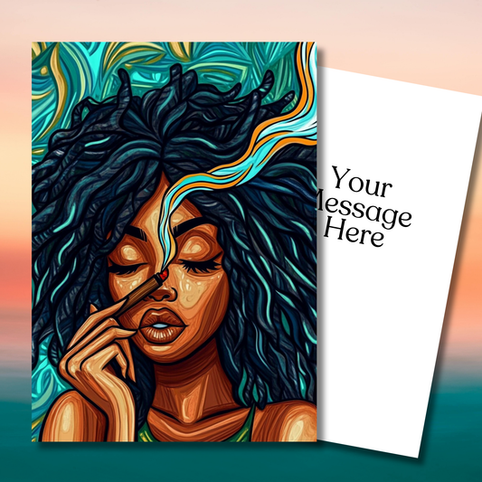 Zen and Chill Greeting Card | Black Greeting Card