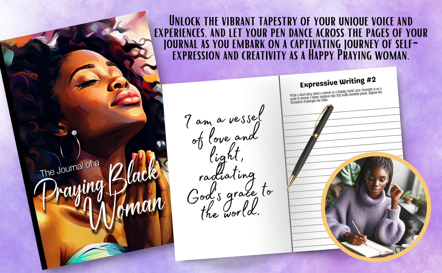 The Journal of a Praying Black Woman: A Guided Prayer Journal with Prompts for Faithful Reflections on your Devine Journey