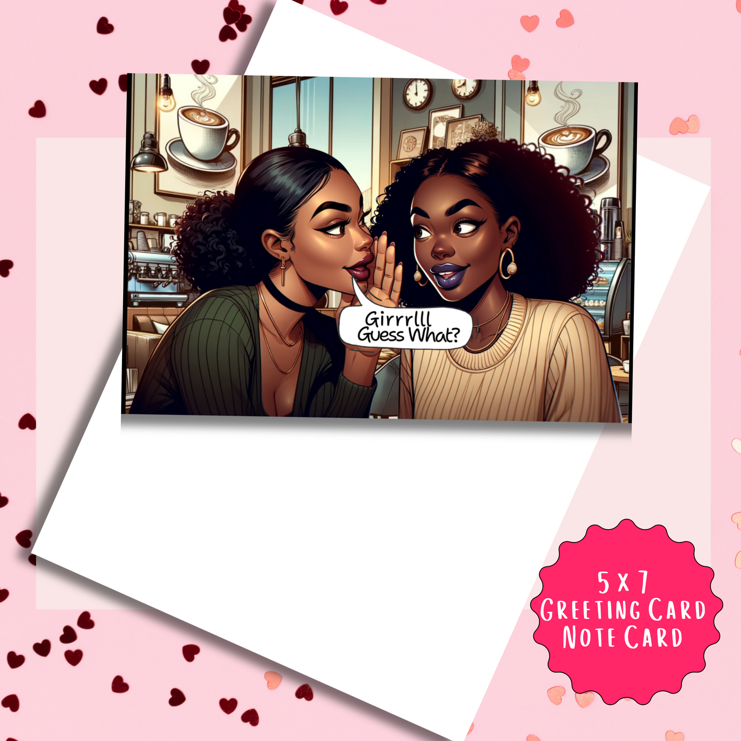 MVP Gossip Girl Galentine's Day Greeting Card | African American Greeting Card | with Interior Message