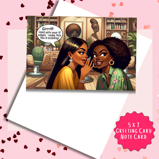 My Secret Keeper Galentine's Day Greeting Card | African American Greeting Card | with Interior Message