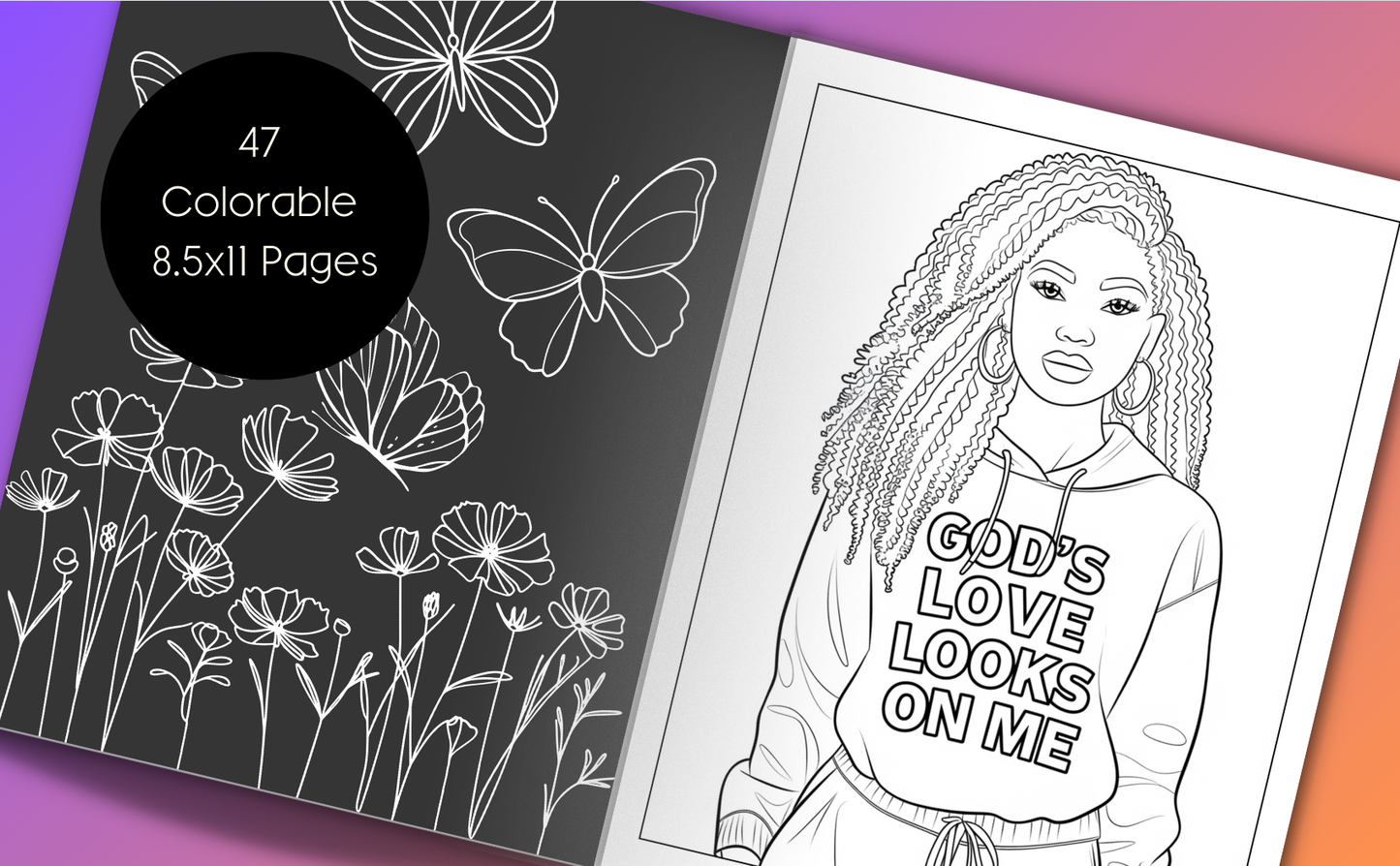 Faith of Her – A Celebration of Black Women, Faith, and Inspiration in 47 Beautiful Coloring Pages: Featuring Stylish Black Women Posing in ... Faith-filled Verses & Affirmations