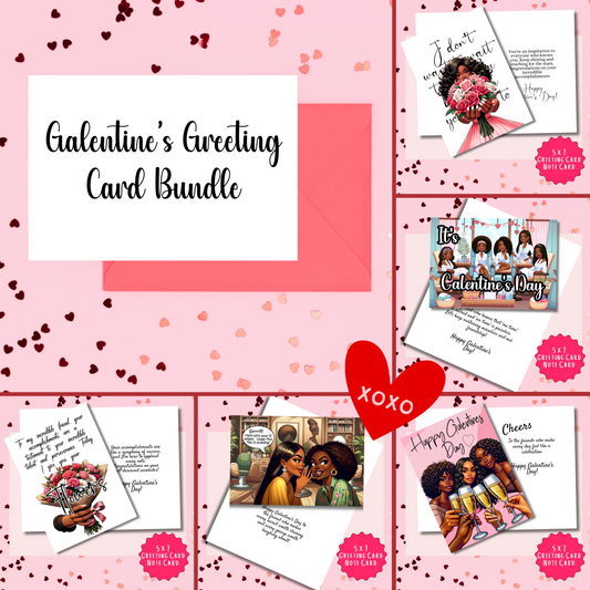 Galentine's Day 5 Card, Greeting Card Bundle #2