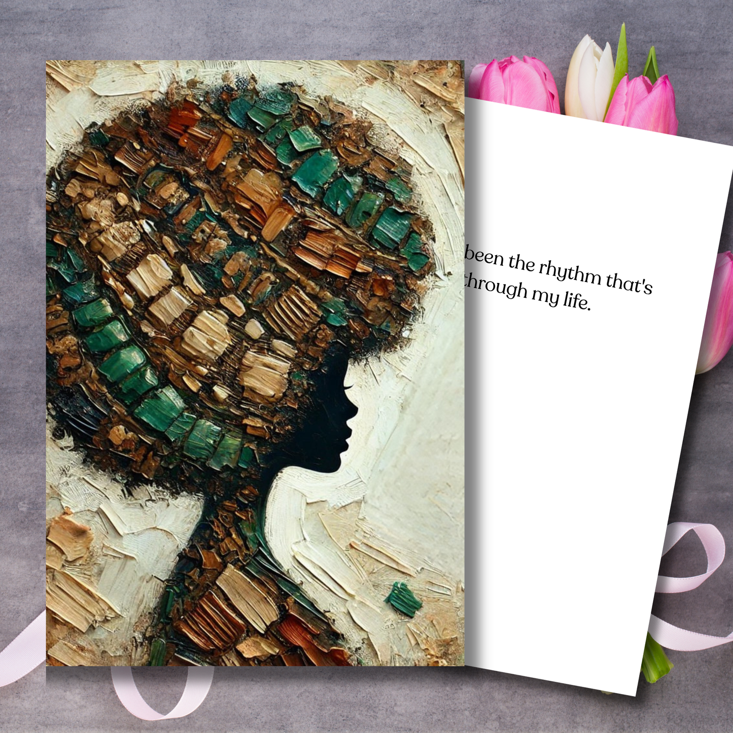 Natural Afro Girl Greeting Card