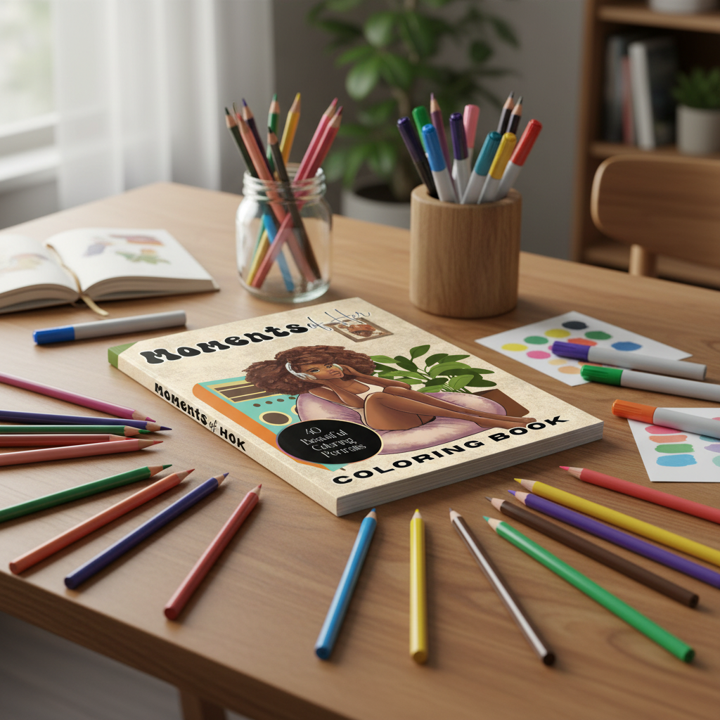 Moments of Her: A Collection of Everyday Life of Black Women in 40 Beautiful Coloring Pages Capturing the Soft Life: A Self-Care Adult Coloring Book ... Leisure and Joy in Their Daily Moments