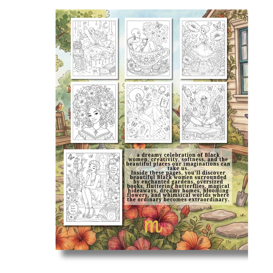 Her Whimsical World of Wonder: A Magical Coloring Book Journey Through Beauty, Imagination & Black Girl Joy