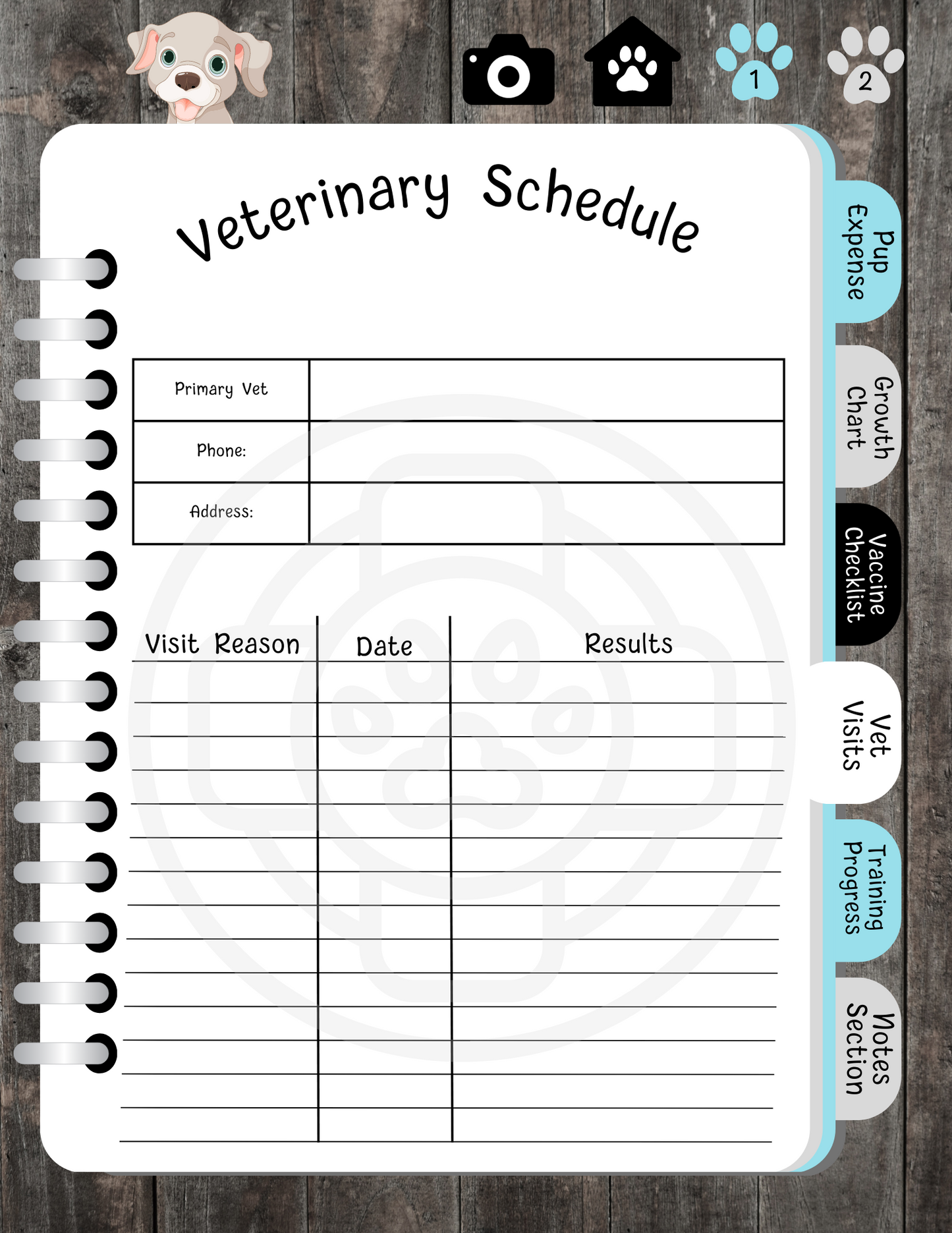 Puppy Steps Companion Planner in Blue