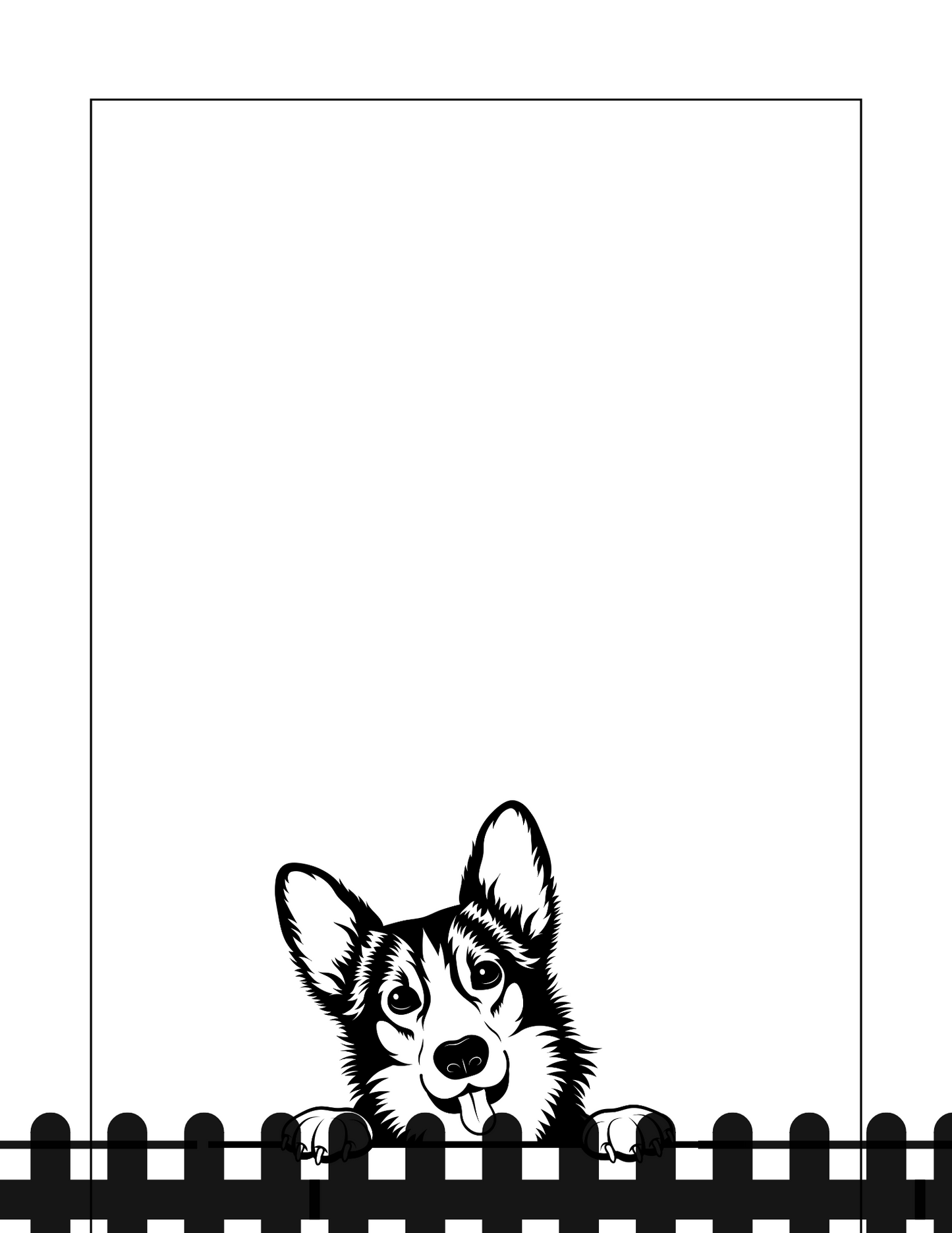 HUSKY DOG PRINTABLE Stationery, 1 set of Digital/ Printable Designs. 1 Size 8.5x11 pdf format for Download | Lined and Unlined