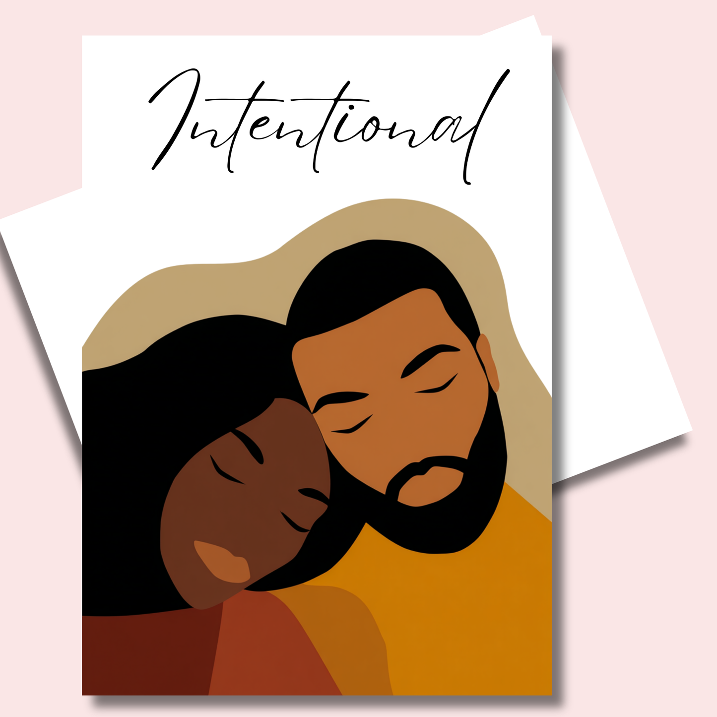 Intentional Love Greeting Card | Black Couple