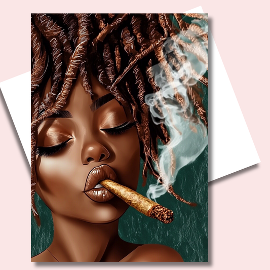 Blow Smoke Greeting Card | Black Greeting Card