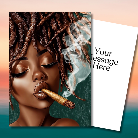Blow Smoke Greeting Card | Black Greeting Card