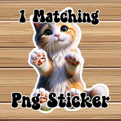 Adorable Kitty Cat Themed | 5 Sheet Stationery Set | + 1 PNG Sticker | Daily Planner, Calendar, Lined Sheets & Notes | Instant Download