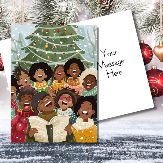 Holiday Carolers Greeting Card