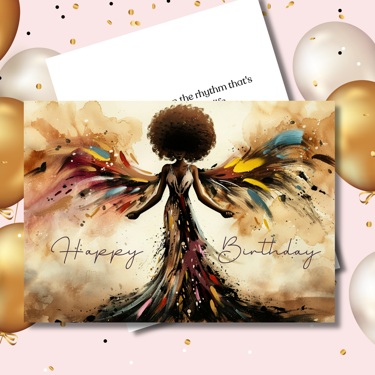 Birthday Feathers Greeting Card