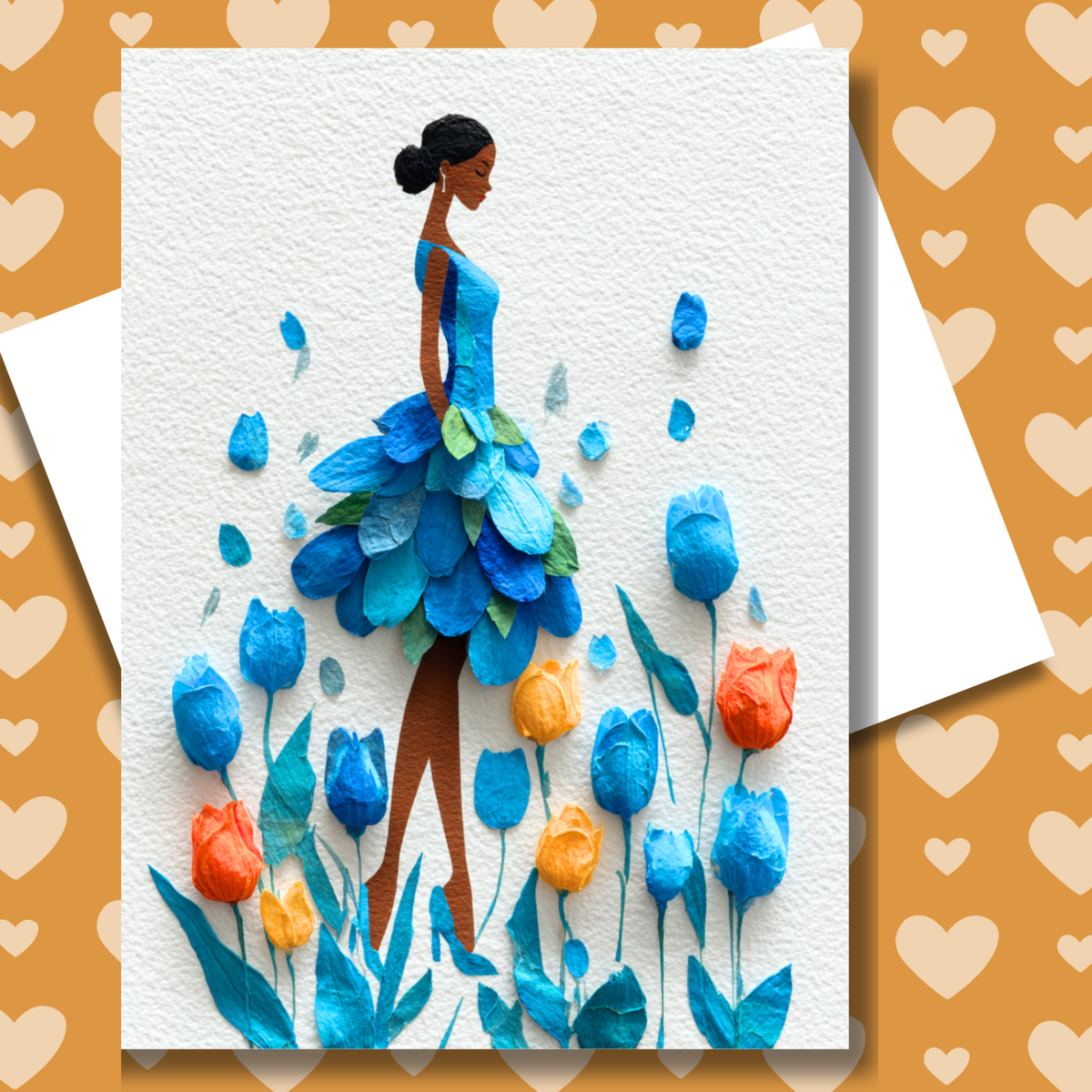 Beautifully Becoming Paper Doll Greeting Note Card