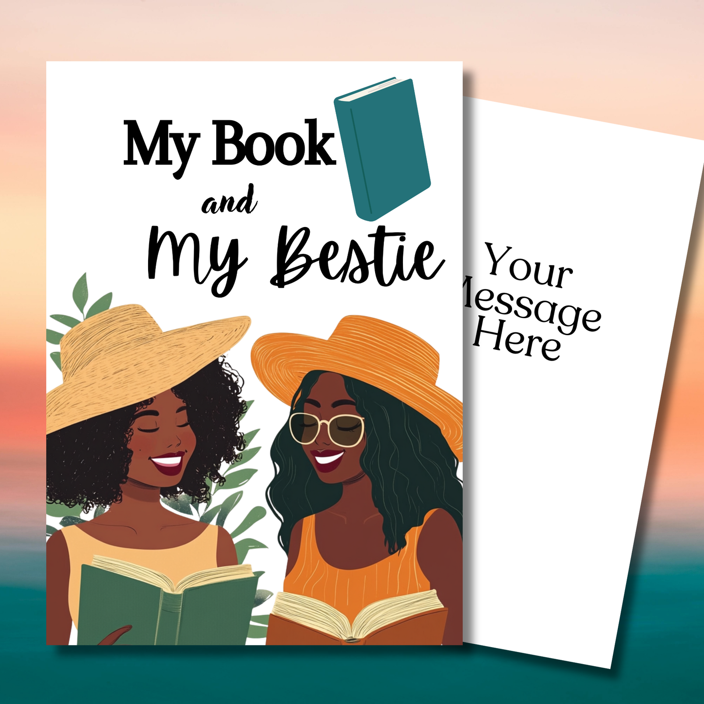 My Book and Bestie Greeting Card