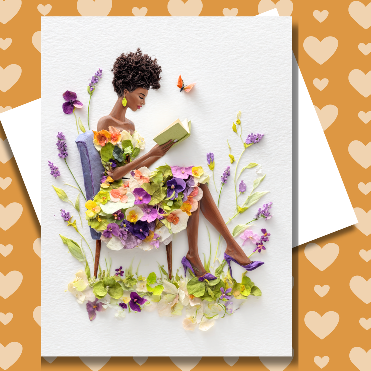 Soft Pages Paper Doll Greeting Note Card