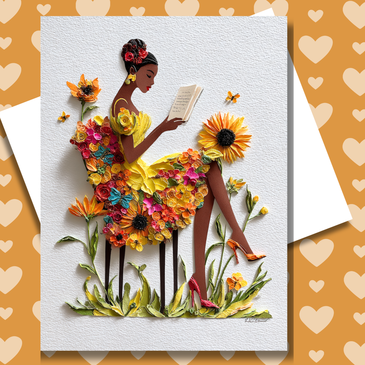 A Moment Just for Her Paper Doll Greeting Note Card