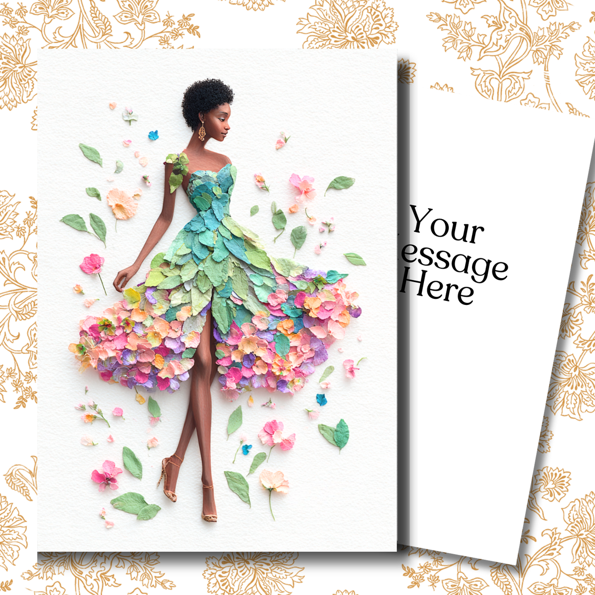 Living in Pastel Greeting Car Doll Greeting Note Card