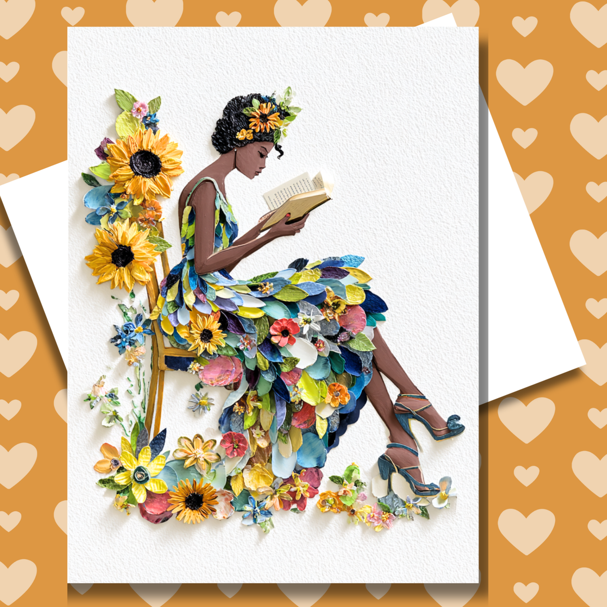 A Garden of Her Own Paper Doll Greeting Note Card