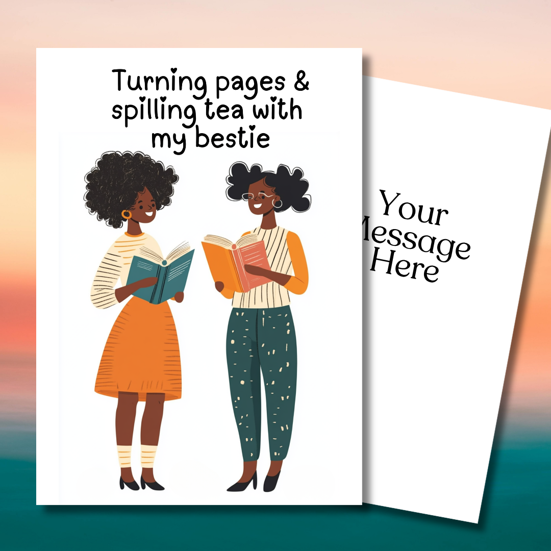 Turning Pages Greeting Card