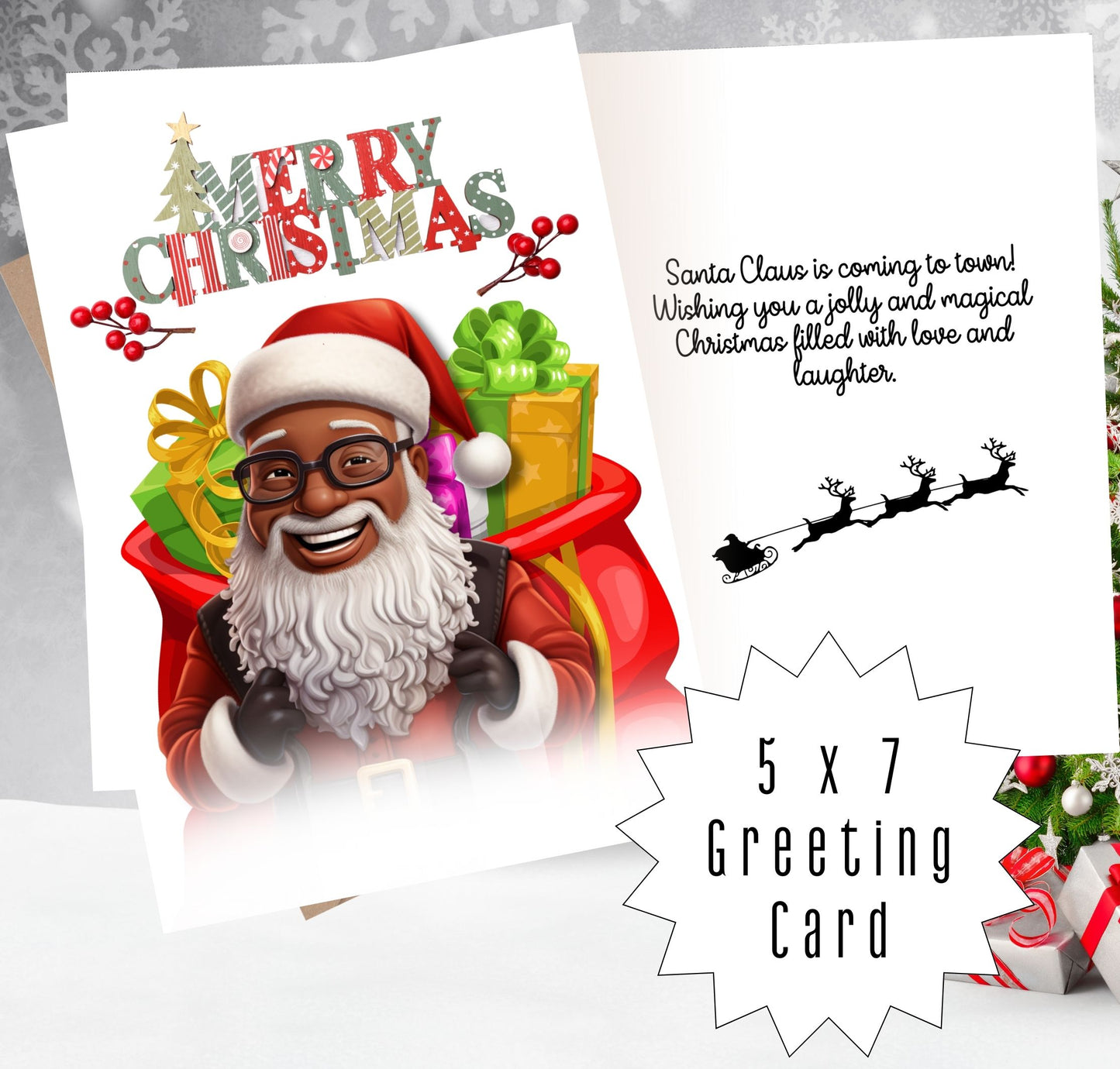 Hello Santa | Christmas Greeting Card | with Interior Message