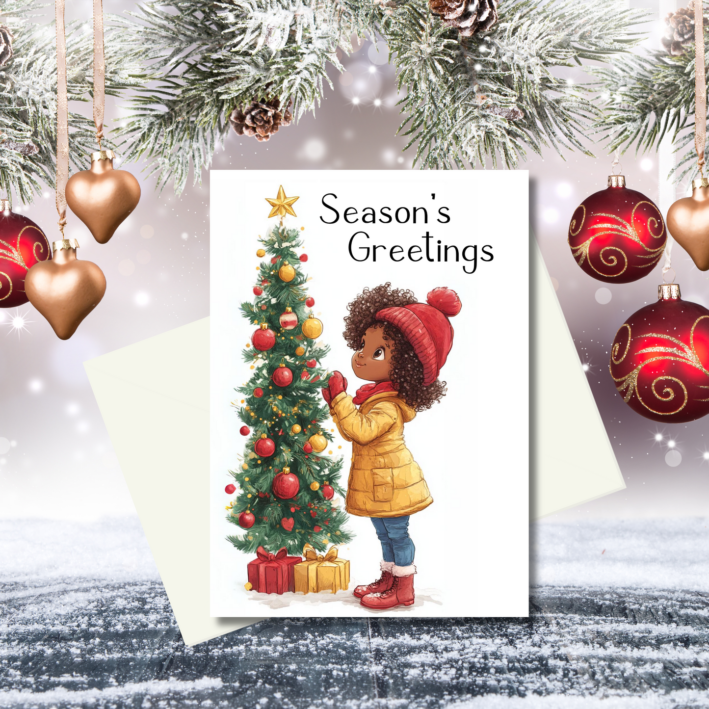 Holiday Christmas Card Bundle | 10 Assorted African American Christmas Greeting Cards