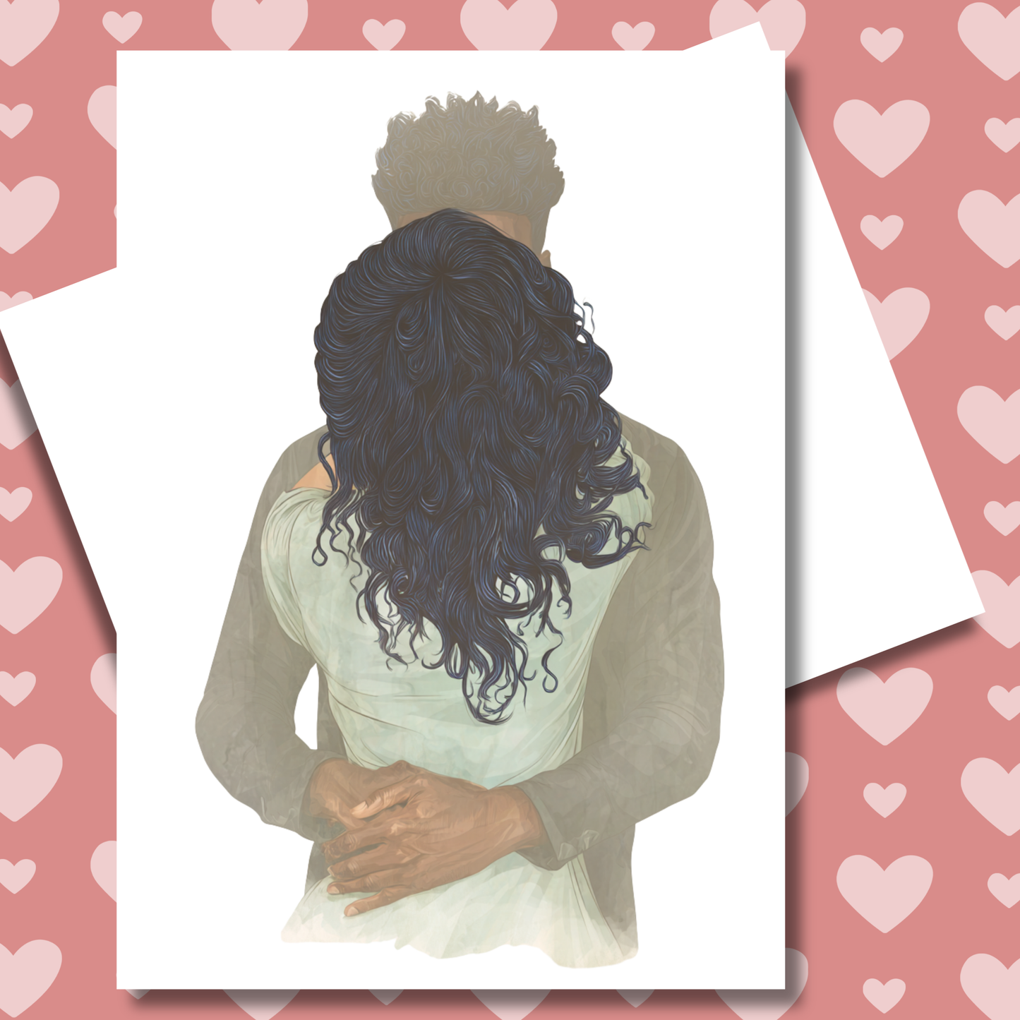 "Us" Greeting Card | Black Couple