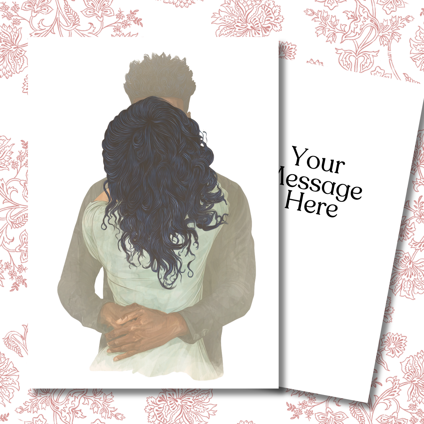 "Us" Greeting Card | Black Couple
