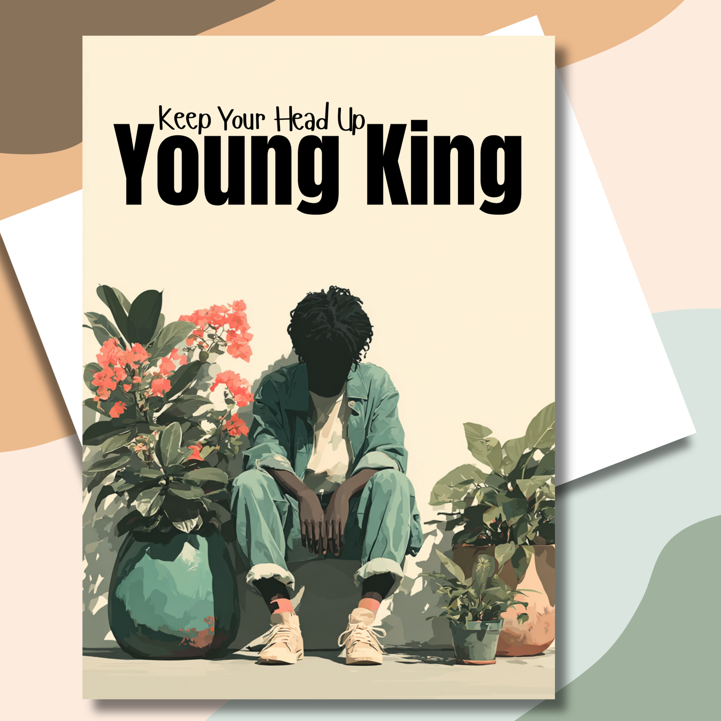 Young King Greeting Note Card