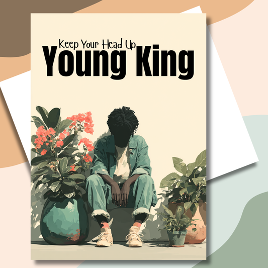 Young King Greeting Note Card