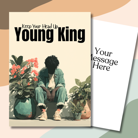 Young King Greeting Note Card