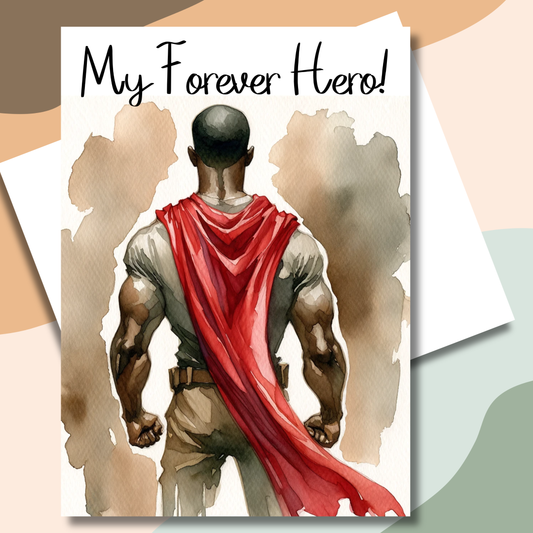 My Favorite Hero Greeting Note Card