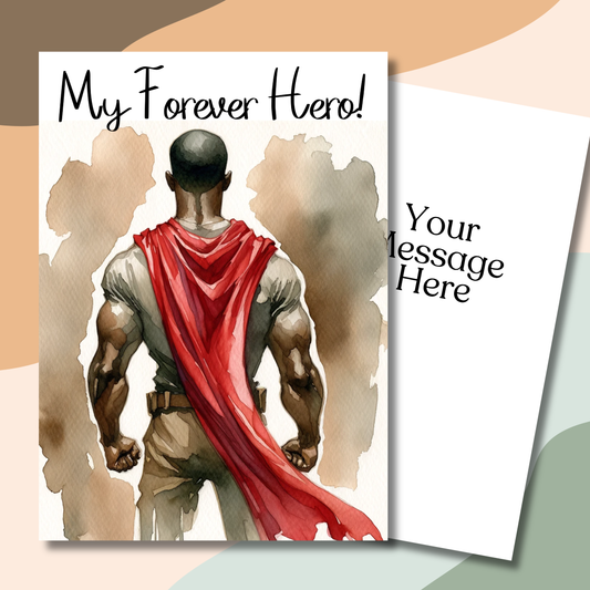 My Favorite Hero Greeting Note Card