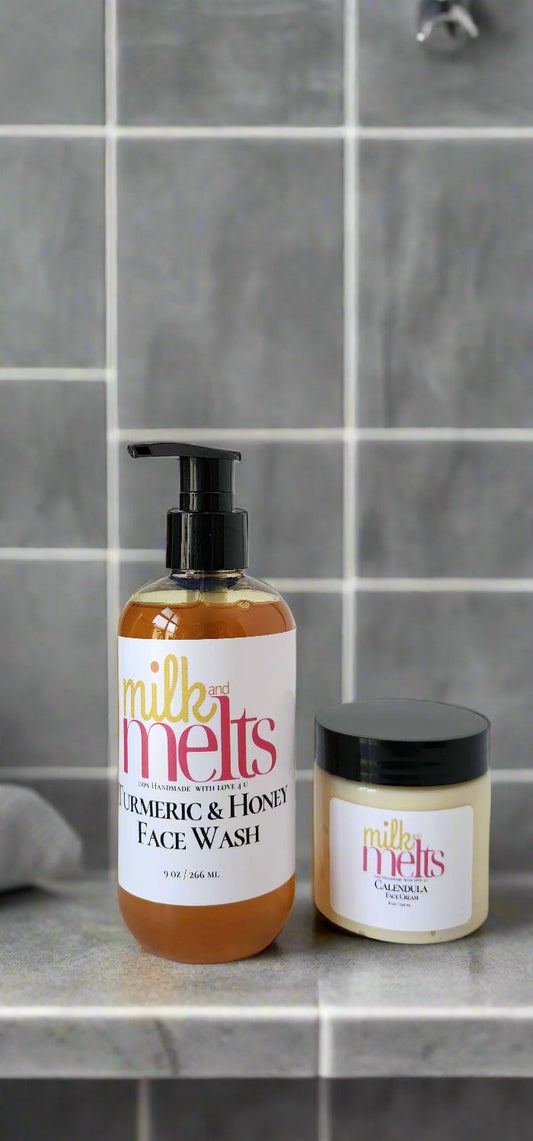 Turmeric Honey Face Wash&nbsp;&amp; Calendula Face Cream Duo