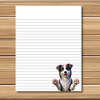 Adorable Puppy Dog Themed 5 Sheet Stationery Set | + 1 PNG Sticker | Daily Planner Sheet, Calendar, Lined Sheets & Notes | Instant Download