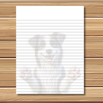 Adorable Puppy Dog Themed 5 Sheet Stationery Set | + 1 PNG Sticker | Daily Planner Sheet, Calendar, Lined Sheets & Notes | Instant Download