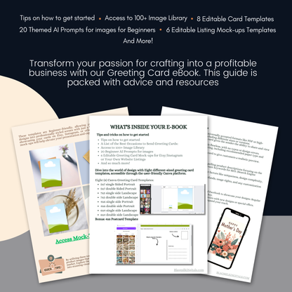 Greeting Card Maker's eBook | A Guide for Beginner Crafters with Easy-to-Follow Tips & Templates for Physical and Digital Greeting Cards