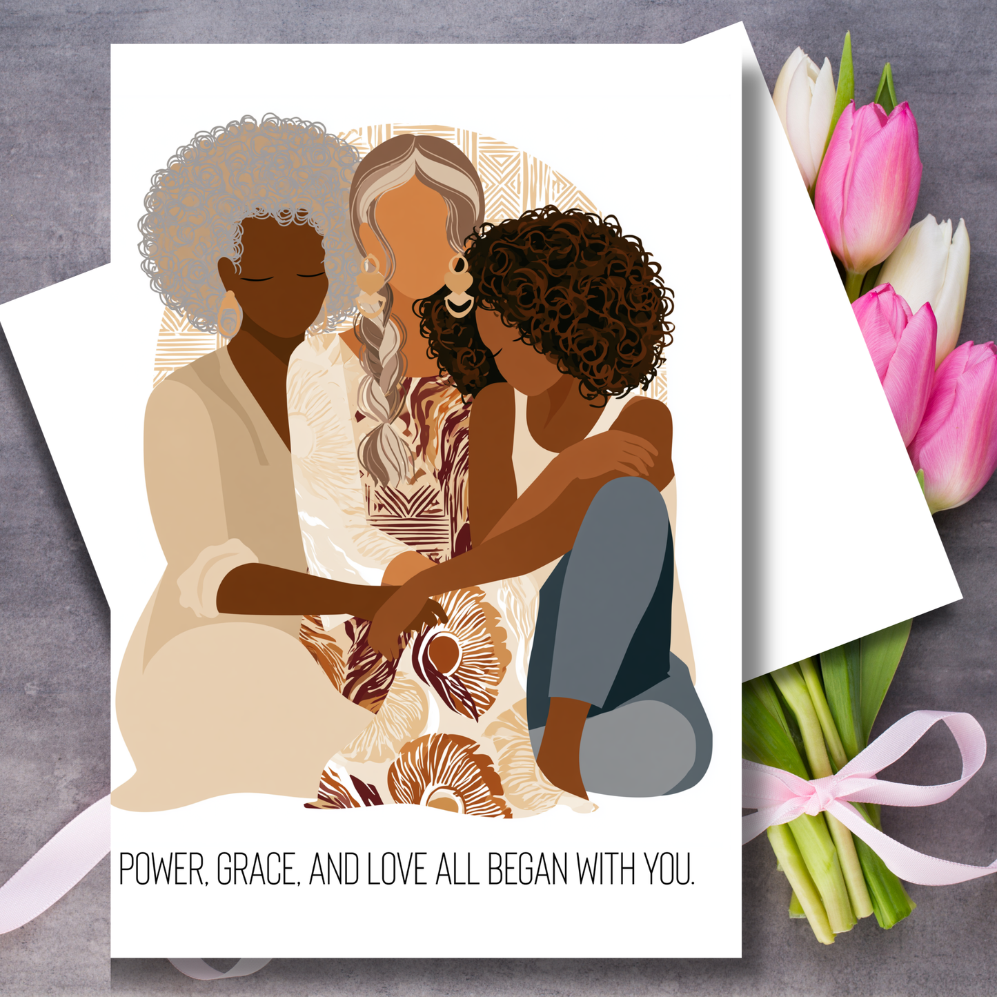Generational African American Mothers Day Card