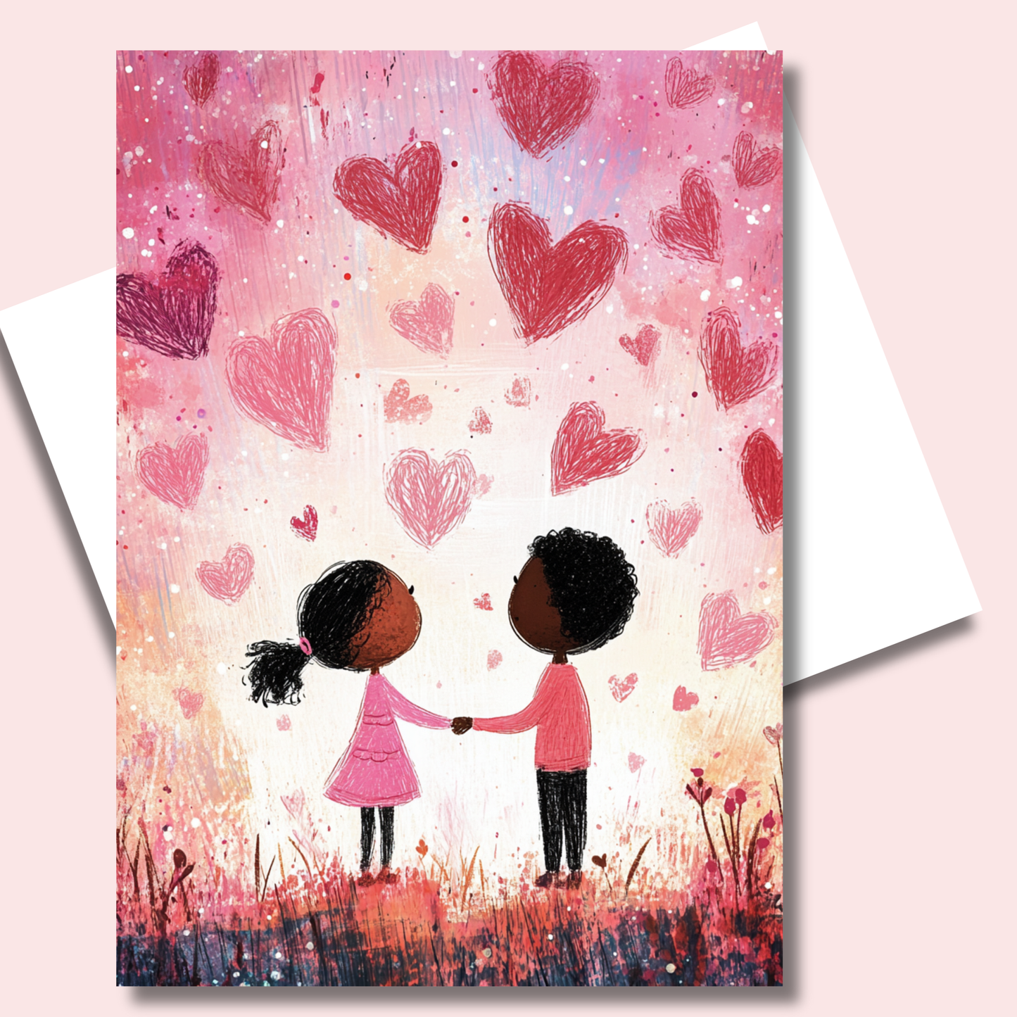 Best Friends Valentines Day Card | Black Couple