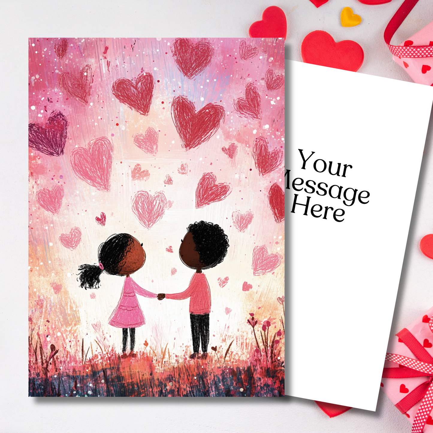 Best Friends Valentines Day Card | Black Couple