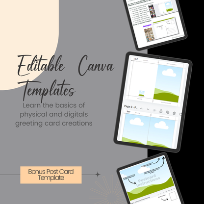 Greeting Card Maker's eBook | A Guide for Beginner Crafters with Easy-to-Follow Tips & Templates for Physical and Digital Greeting Cards