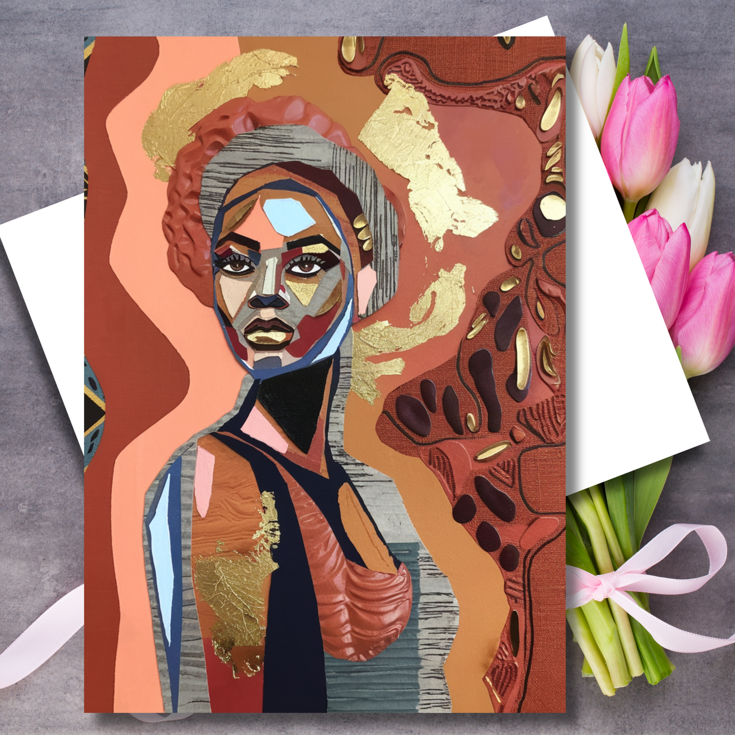 African American Abstract Art Design Mothers Day Card
