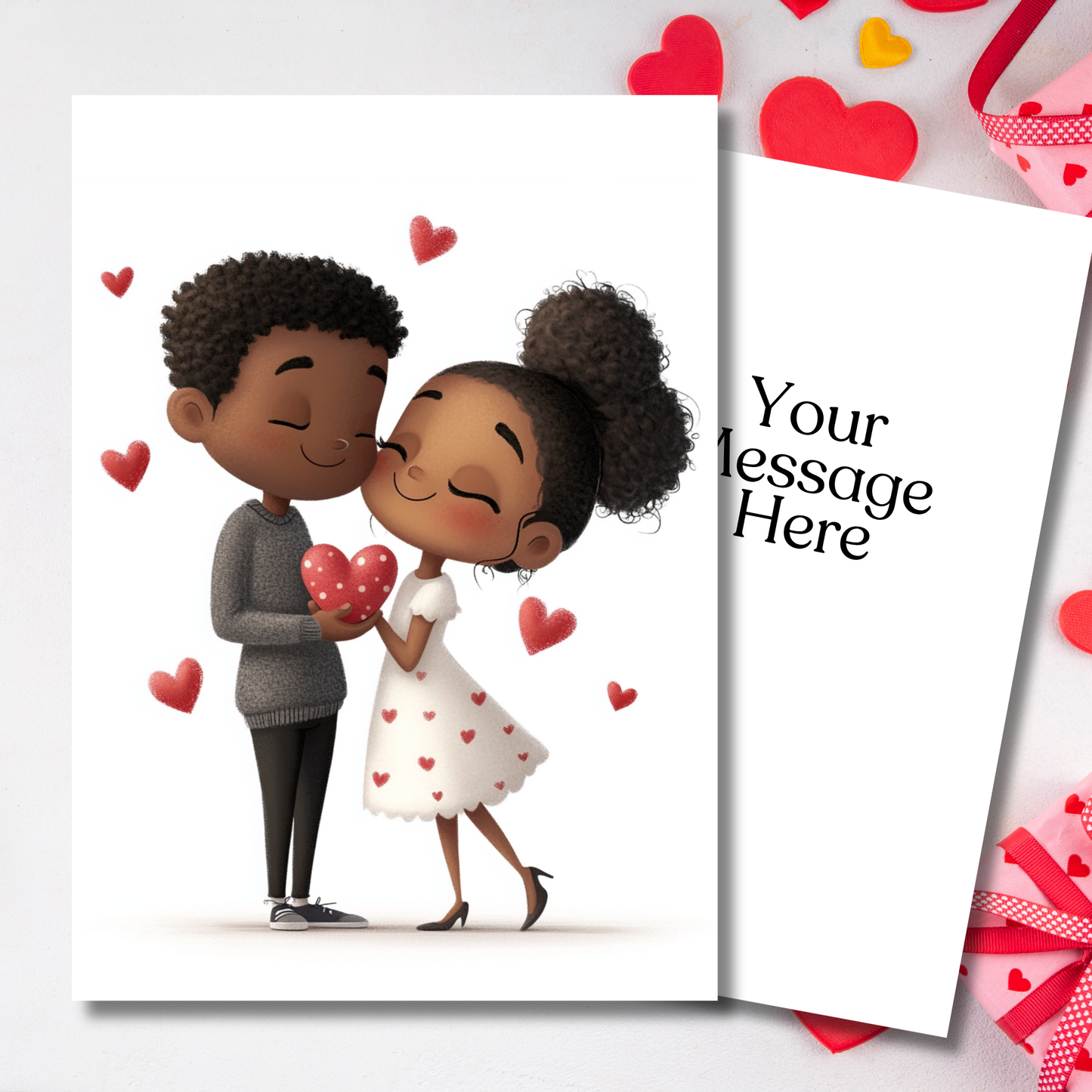 Will You Be My Valentines Day Card | Black Couple