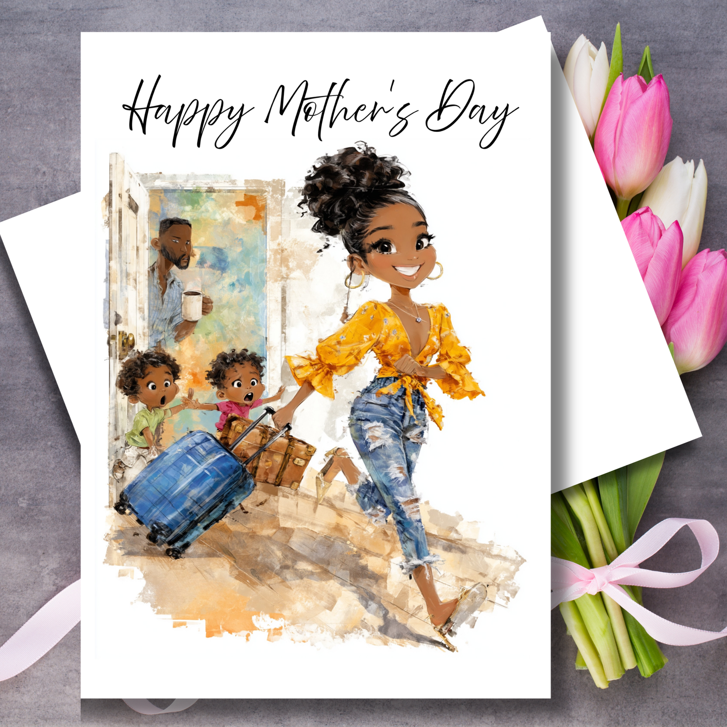 Mama Gotta Go African American Mothers Day Card